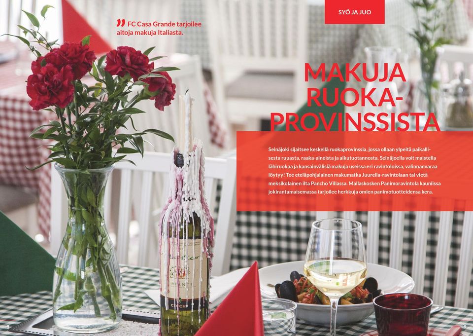 ja alkutuotannosta. Seinäjoella voit maistella lähiruokaa ja kansainvälisiä makuja useissa eri ravintoloissa, valinnanvaraa löytyy!