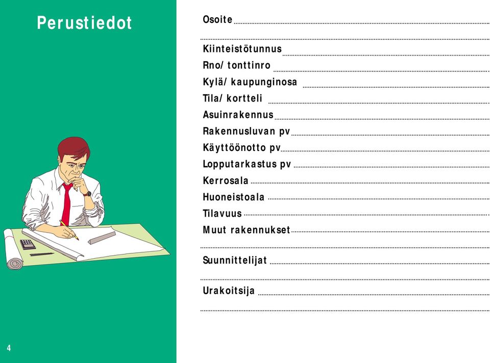 Rakennusluvan pv Käyttöönotto pv Lopputarkastus pv