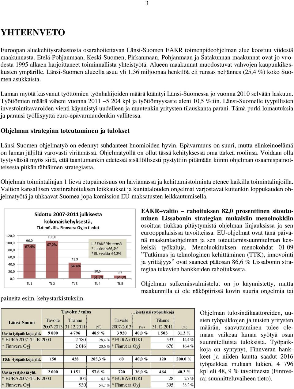 Alueen maakunnat muodostuvat vahvojen kaupunkikeskusten ympärille. Länsi-Suomen alueella asuu yli 1,36 miljoonaa henkilöä eli runsas neljännes (25,4 %) koko Suomen asukkaista.