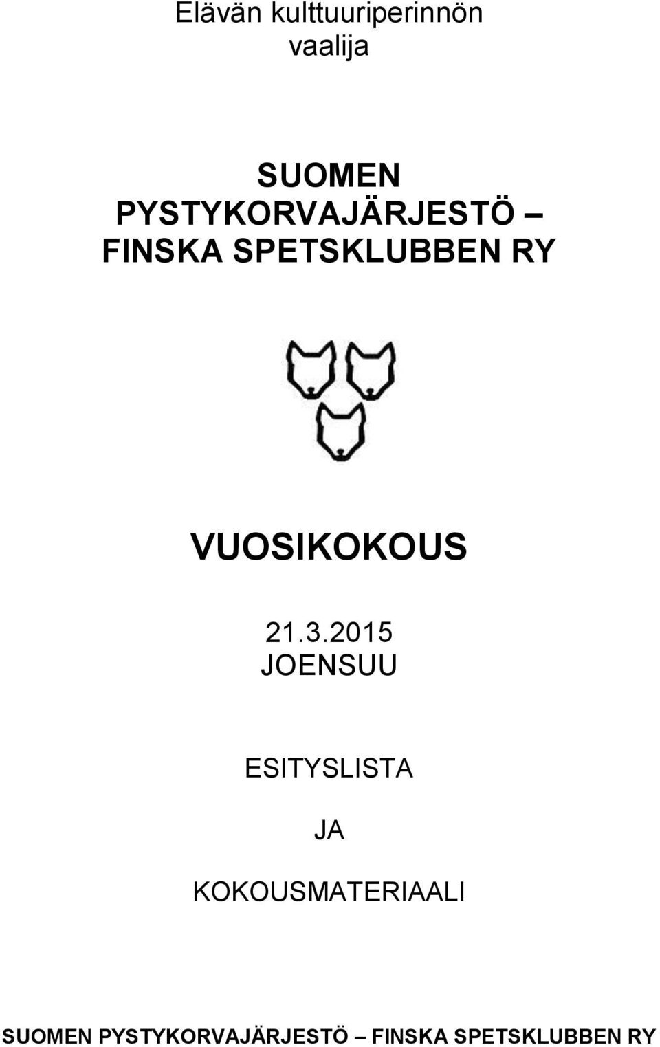 VUOSIKOKOUS 21.3.