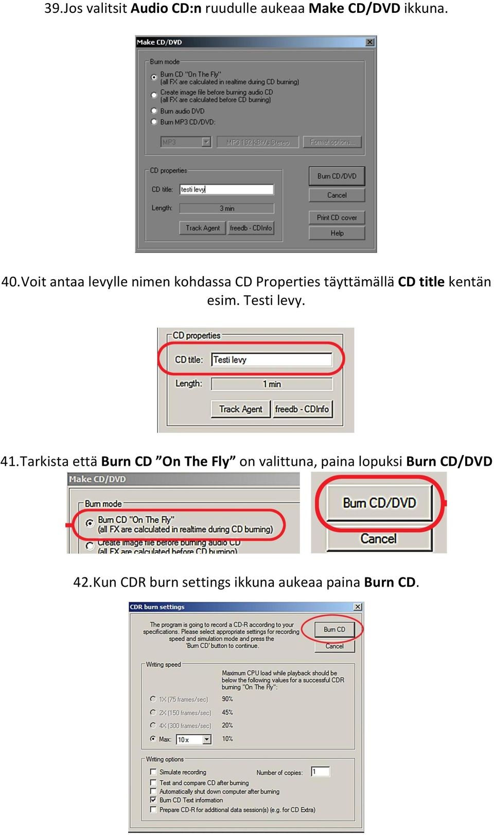 kentän esim. Testi levy. 41.