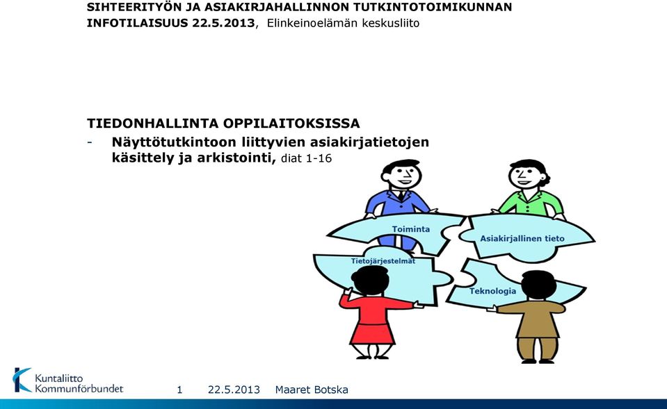 2013, Elinkeinoelämän keskusliito TIEDONHALLINTA