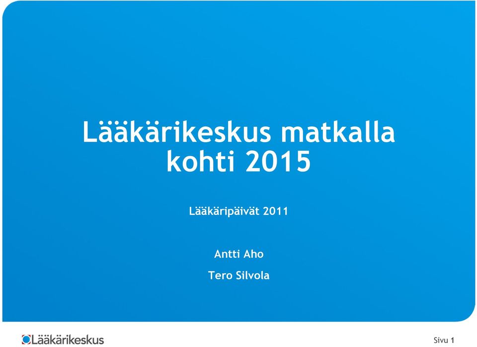 Lääkäripäivät 2011