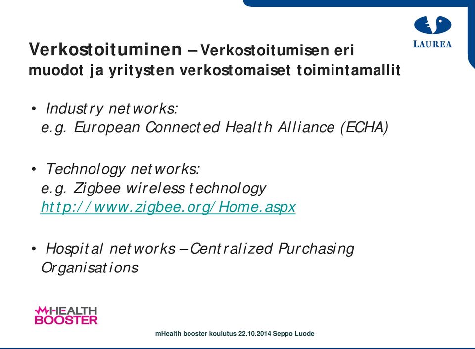 European Connected Health Alliance (ECHA) Technology