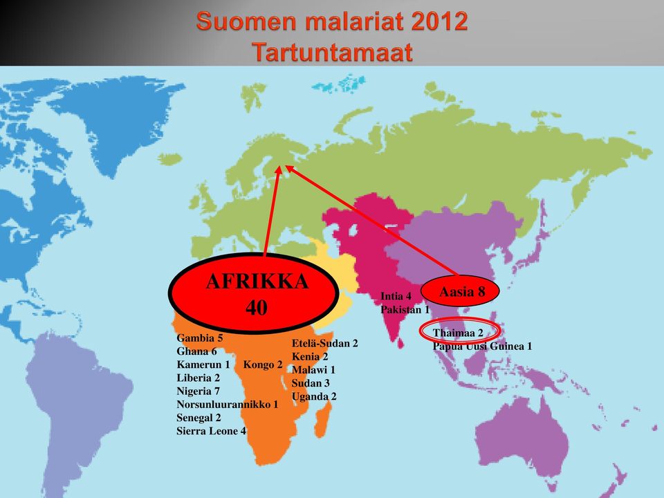 Leone 4 Etelä-Sudan 2 Kenia 2 Malawi 1 Sudan 3 Uganda
