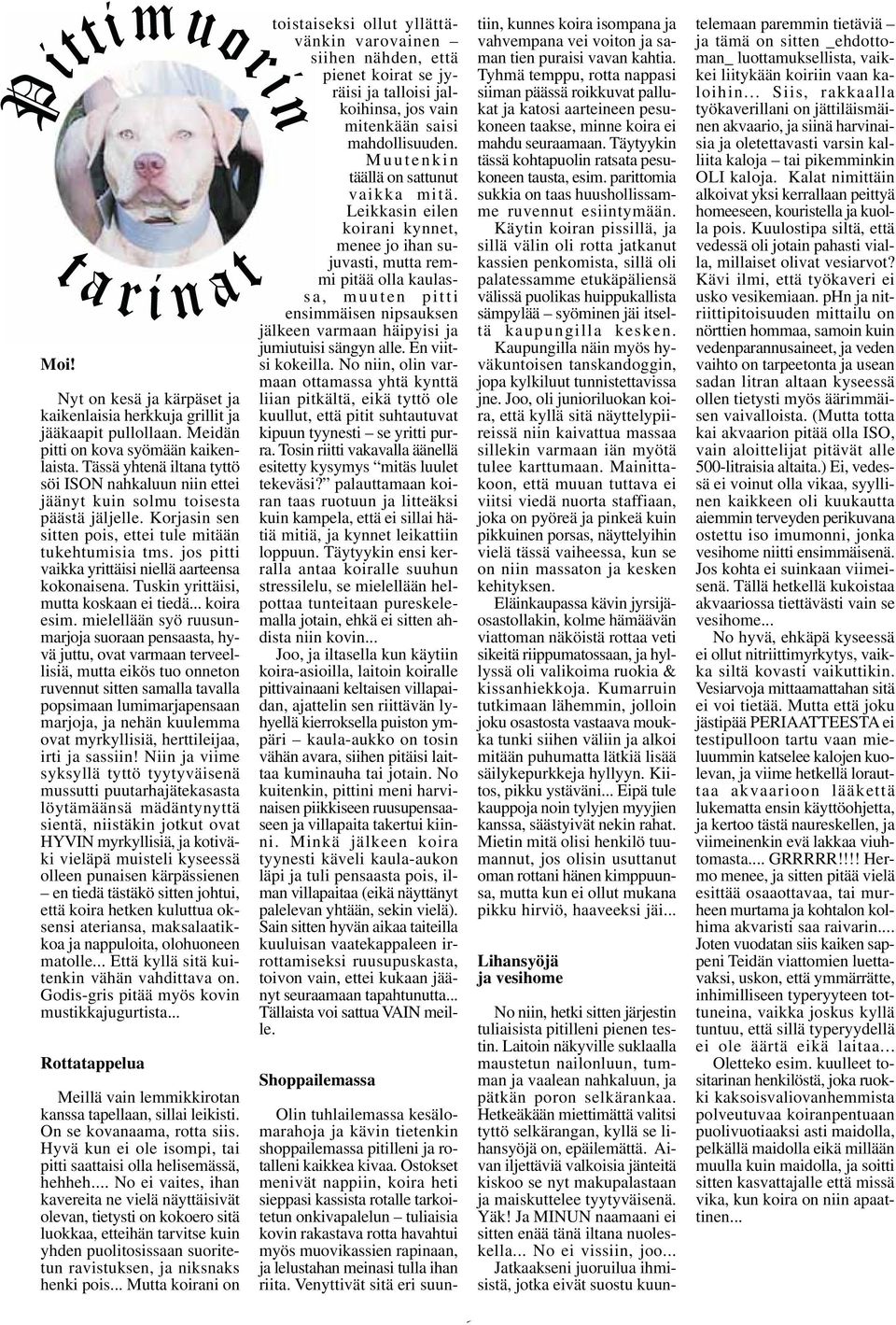 jos pitti vaikka yrittäisi niellä aarteensa kokonaisena. Tuskin yrittäisi, mutta koskaan ei tiedä... koira esim.