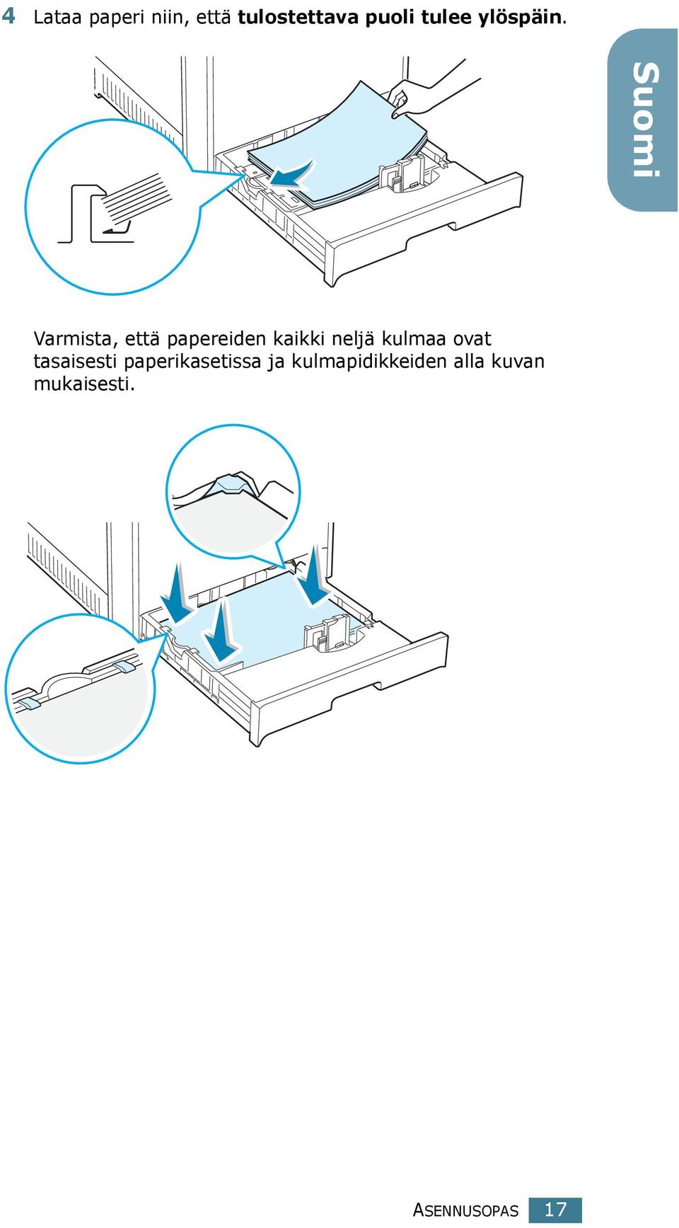 Suomi Varmista, että papereiden kaikki neljä