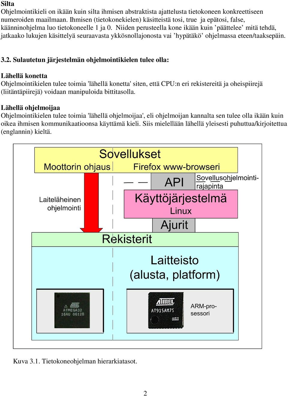 Niiden perusteella kone ikään kuin päättelee mitä tehdä, jatkaako lukujen käsittelyä seuraavasta ykkösnollajonosta vai hypätäkö ohjelmassa eteen/taaksepäin. 3.2.