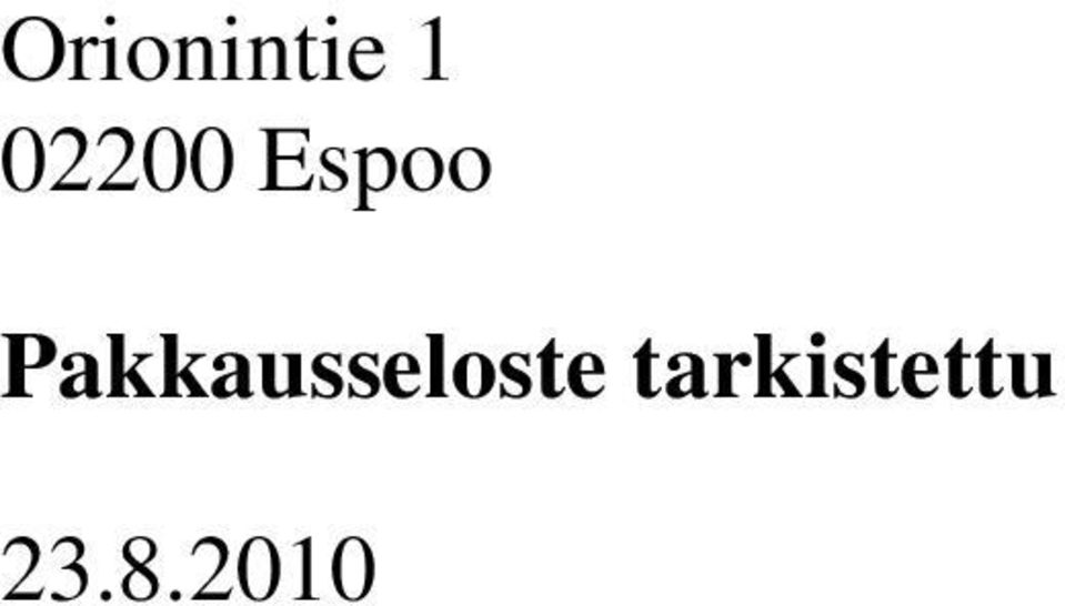 Pakkausseloste