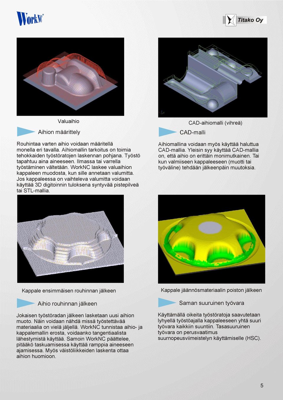 Jos kappaleessa on vaihteleva valumitta voidaan käyttää 3D digitoinnin tuloksena syntyvää pistepilveä tai STL-mallia.