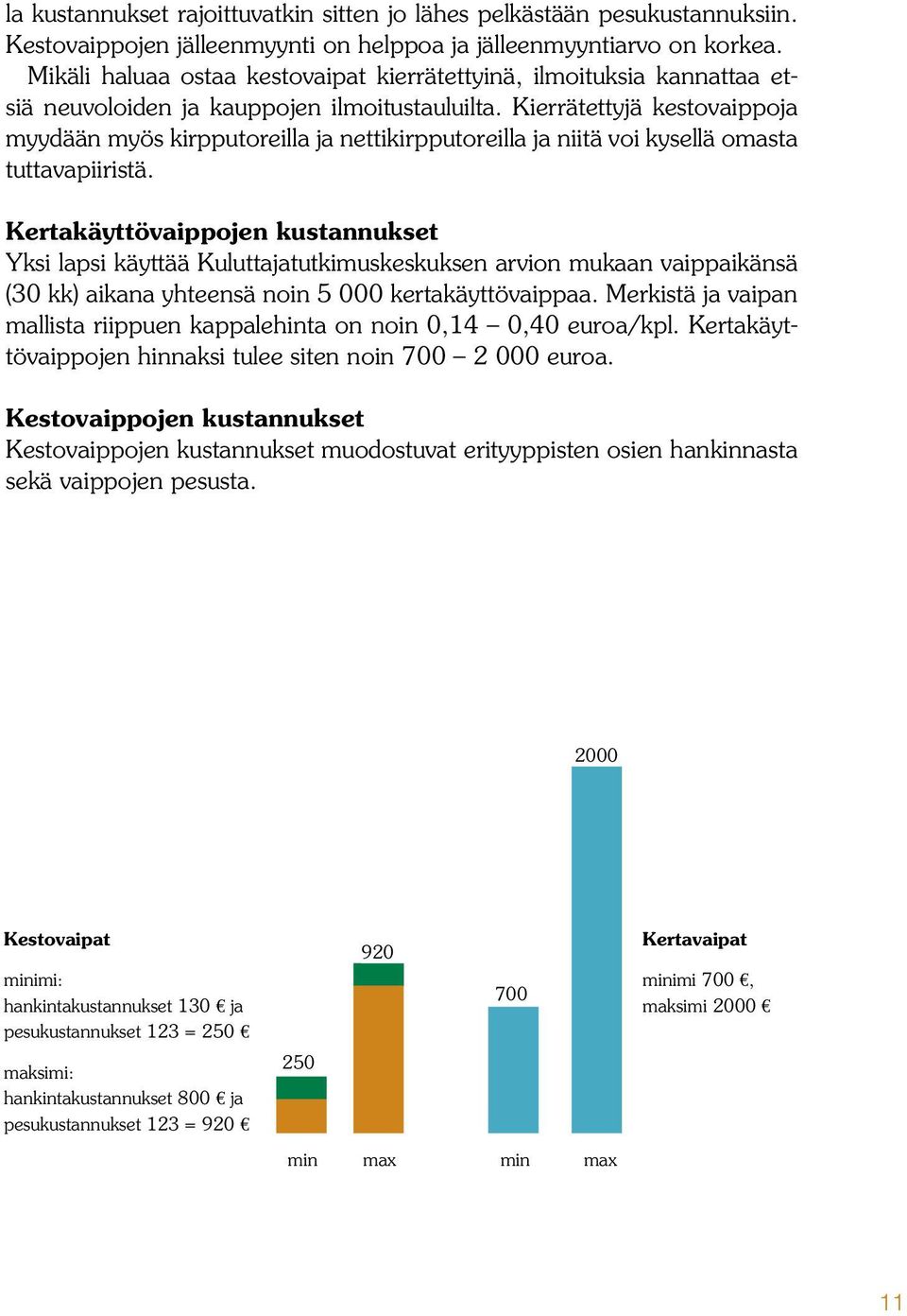 Kierrätettyjä kestovaippoja myydään myös kirpputoreilla ja nettikirpputoreilla ja niitä voi kysellä omasta tuttavapiiristä.