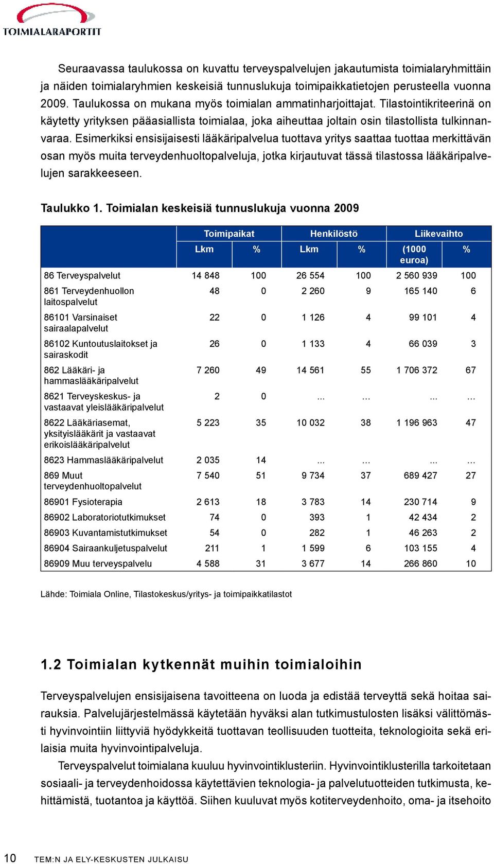 Esimerkiksi ensisijaisesti lääkäripalvelua tuottava yritys saattaa tuottaa merkittävän osan myös muita terveydenhuoltopalveluja, jotka kirjautuvat tässä tilastossa lääkäripalvelujen sarakkeeseen.