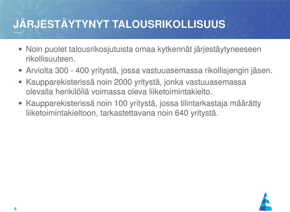 Kaupparekisterissä noin 2000 yritystä, jonka vastuuasemassa olevalla henkilöllä voimassa oleva