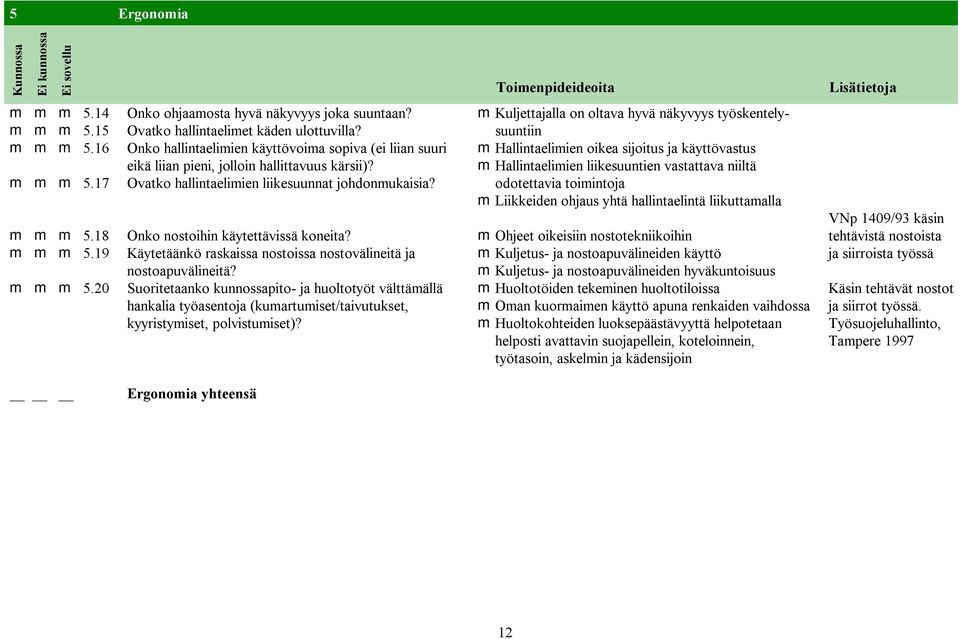 m Hallintaelimien liikesuuntien vastattava niiltä m m m 5.17 Ovatko hallintaelimien liikesuunnat johdonmukaisia?