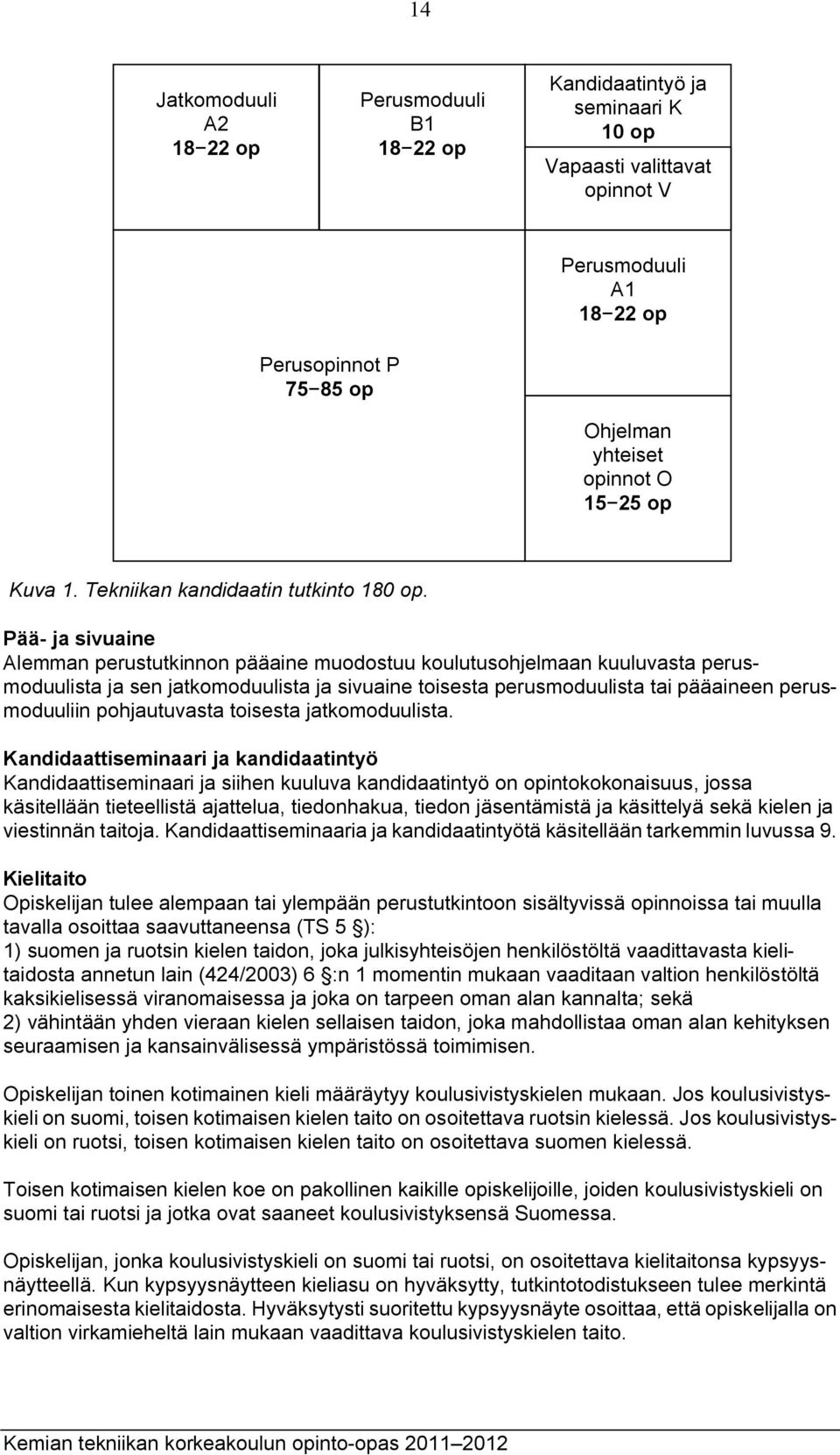 Pää- ja sivuaine Alemman perustutkinnon pääaine muodostuu koulutusohjelmaan kuuluvasta perusmoduulista ja sen jatkomoduulista ja sivuaine toisesta perusmoduulista tai pääaineen perusmoduuliin