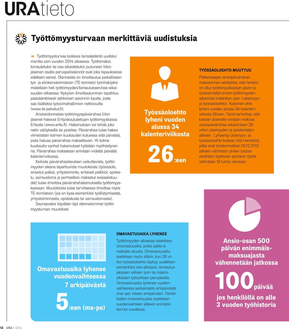 Olennaista on ilmoittautua paikalliseen työ- ja elinkeinotoimistoon (TE-toimisto) työnhakijaksi mielellään heti työttömyyden/lomautuksen/osa-aikaisuuden alkaessa.