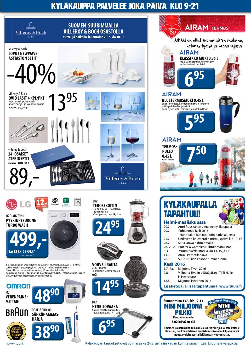 KLASSIKKO MUKI 0,35 L muki valmistettiin Airamin 80v juhlavuoden kunniaksi 6 95 BLUETERMOSMUKI 0,45 L sisäosa tstä, kahden seinämän rakenne pitää pitkään lämpimänä sopii hyvin koti-, toimisto ja