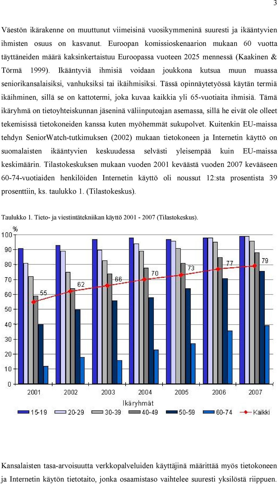 Ikääntyviä ihmisiä voidaan joukkona kutsua muun muassa seniorikansalaisiksi, vanhuksiksi tai ikäihmisiksi.