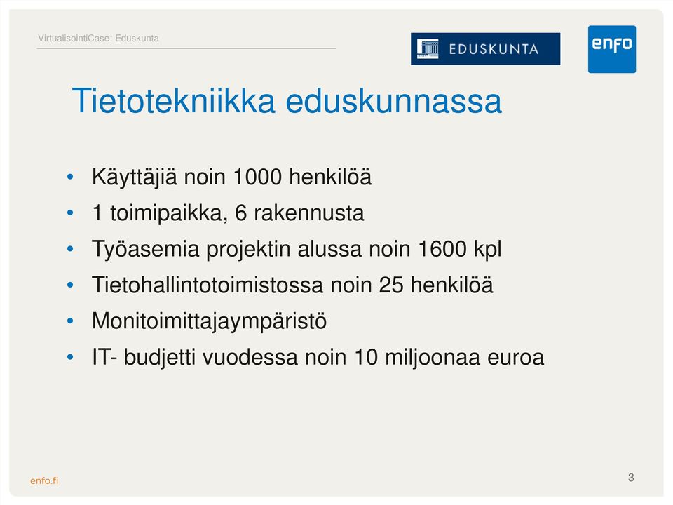 1600 kpl Tietohallintotoimistossa noin 25 henkilöä