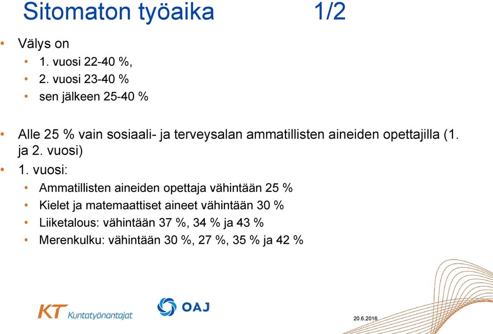 aineiden opettajilla (1. ja 2. vuosi) 1.