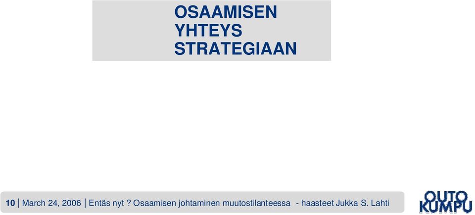 Osaamisen johtaminen