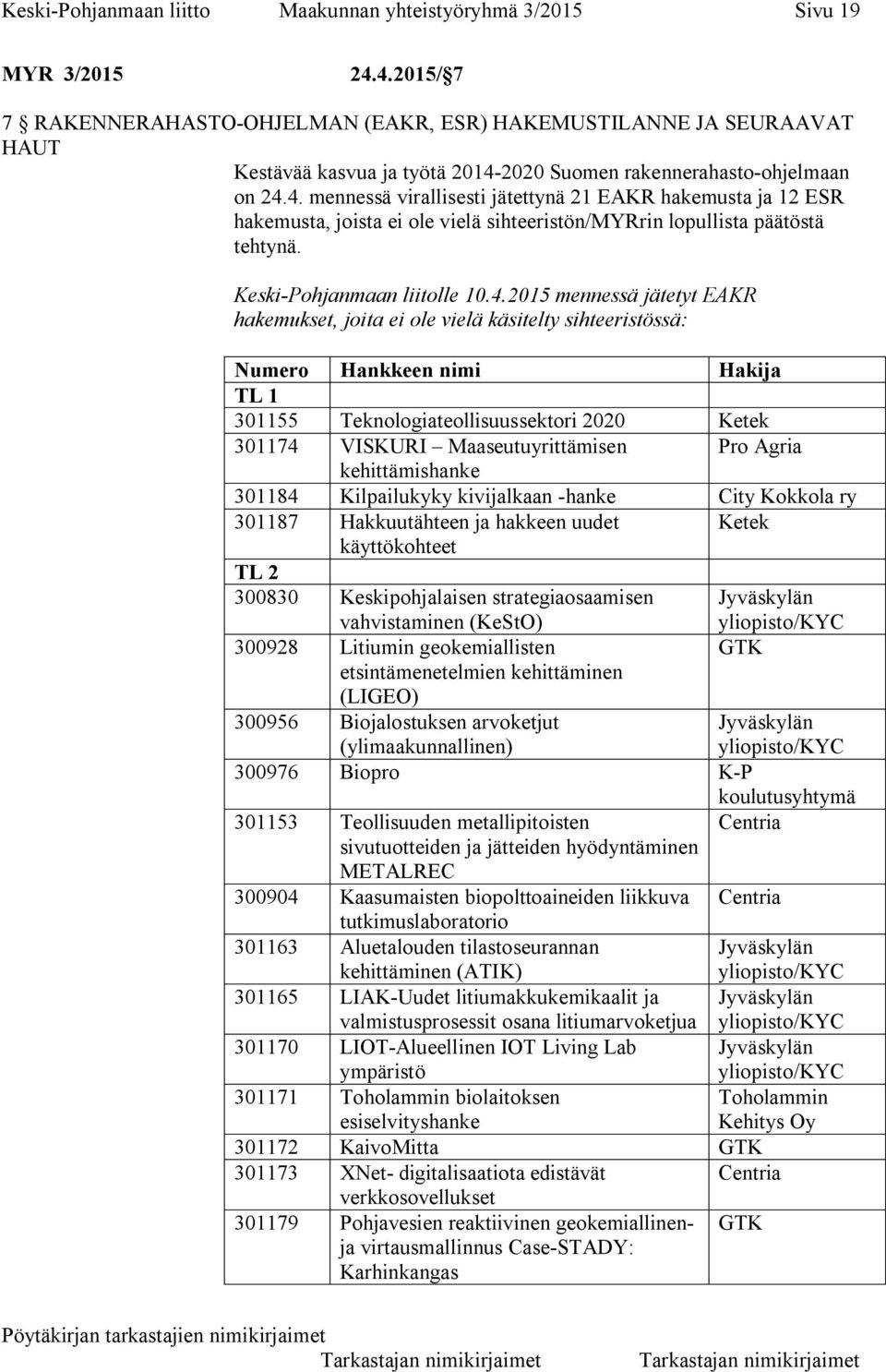 Keski-Pohjanmaan liitolle 10.4.