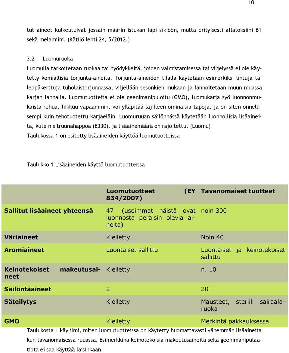 Torjunta-aineiden tilalla käytetään esimerkiksi lintuja tai leppäkerttuja tuholaistorjunnassa, viljellään sesonkien mukaan ja lannoitetaan muun muassa karjan lannalla.