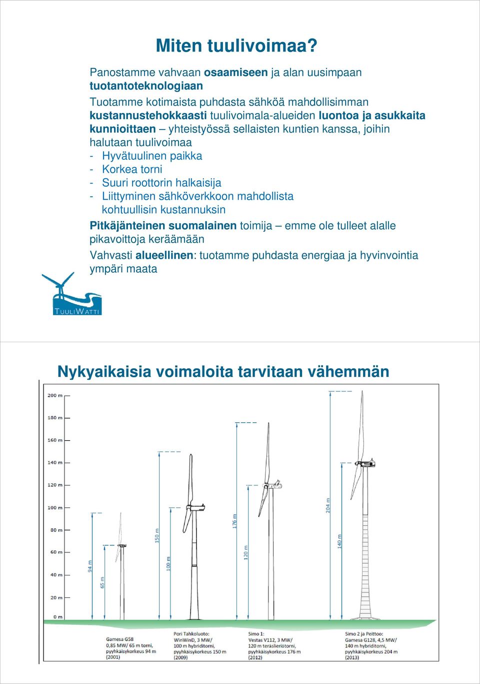 tuulivoimala-alueiden luontoa ja asukkaita kunnioittaen yhteistyössä sellaisten kuntien kanssa, joihin halutaan tuulivoimaa - Hyvätuulinen paikka - Korkea