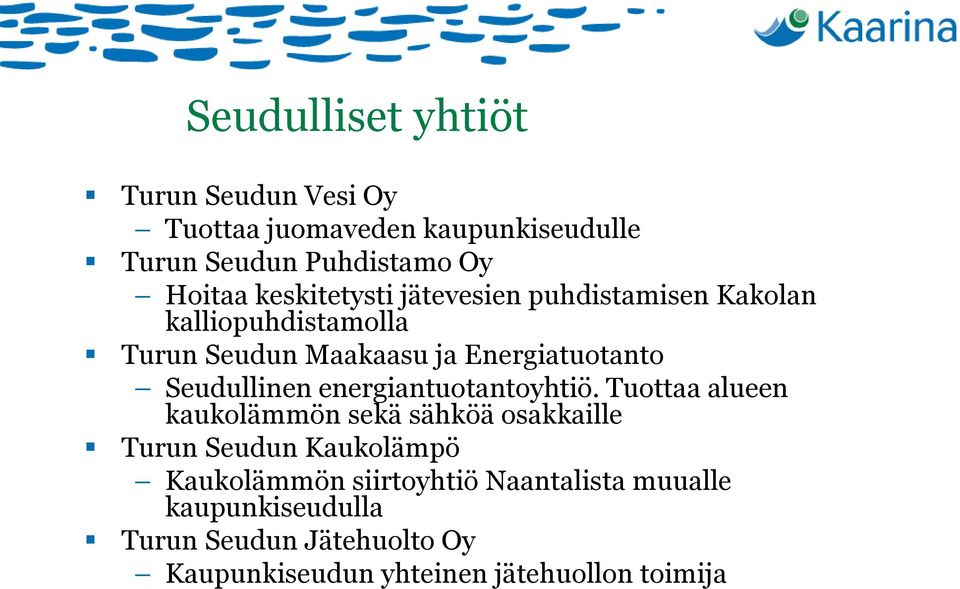 Seudullinen energiantuotantoyhtiö.