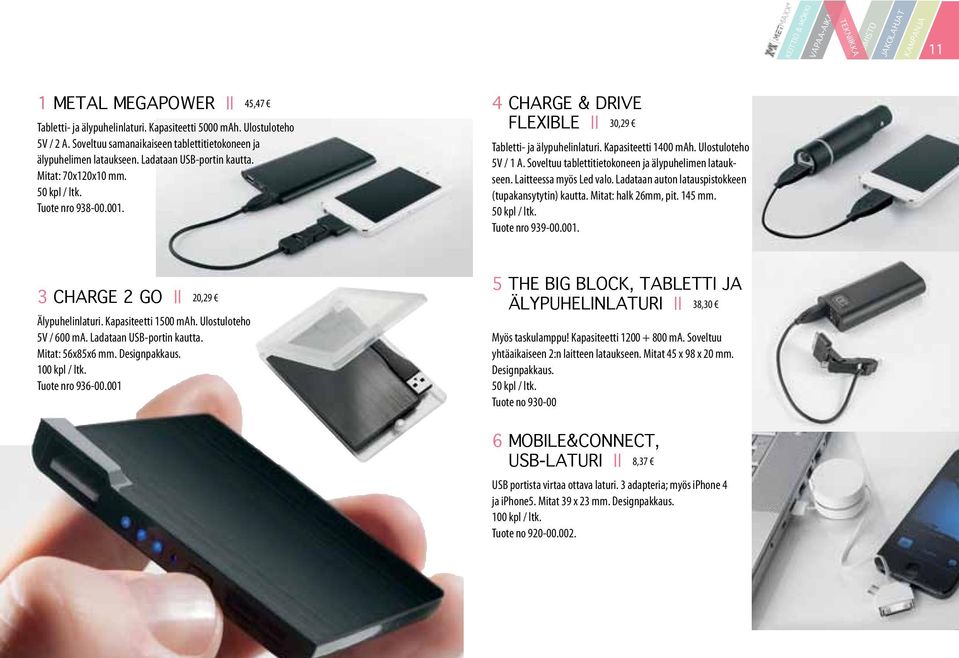 Soveltuu tablettitietokoneen ja älypuhelimen lataukseen. Laitteessa myös Led valo. Ladataan auton latauspistokkeen (tupakansytytin) kautta. Mitat: halk 26mm, pit. 145 mm. 50 kpl / ltk.