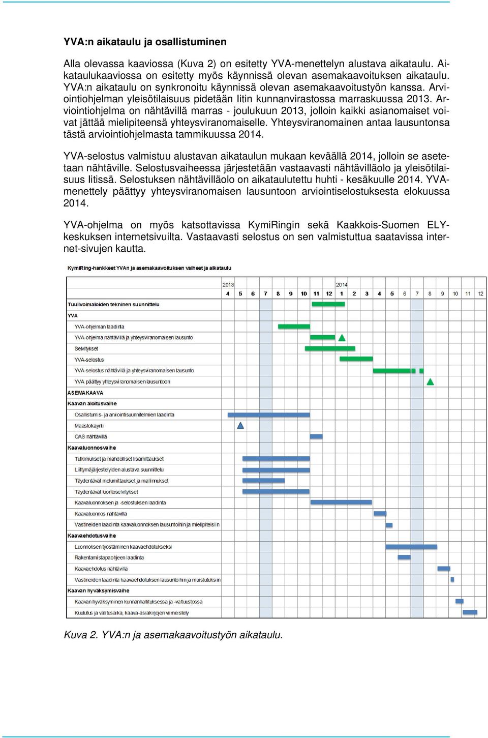 Arviointiohjelma on nähtävillä marras - joulukuun 2013, jolloin kaikki asianomaiset voivat jättää mielipiteensä yhteysviranomaiselle.