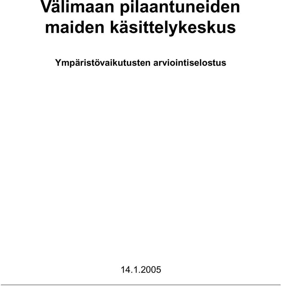 Ympäristövaikutusten