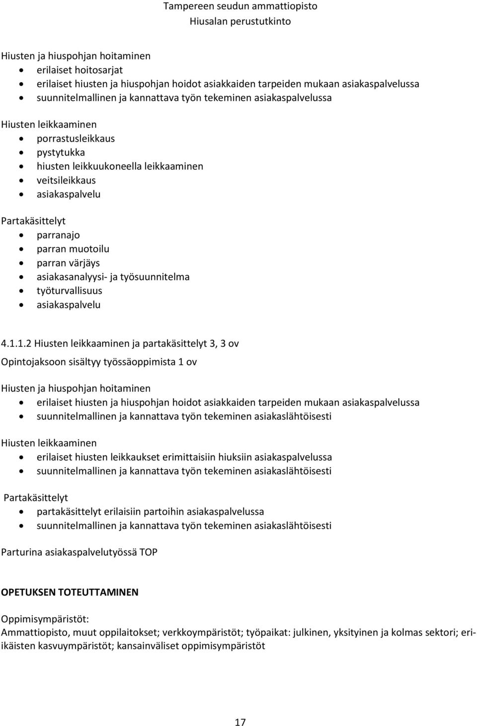 asiakasanalyysi- ja työsuunnitelma työturvallisuus asiakaspalvelu 4.1.