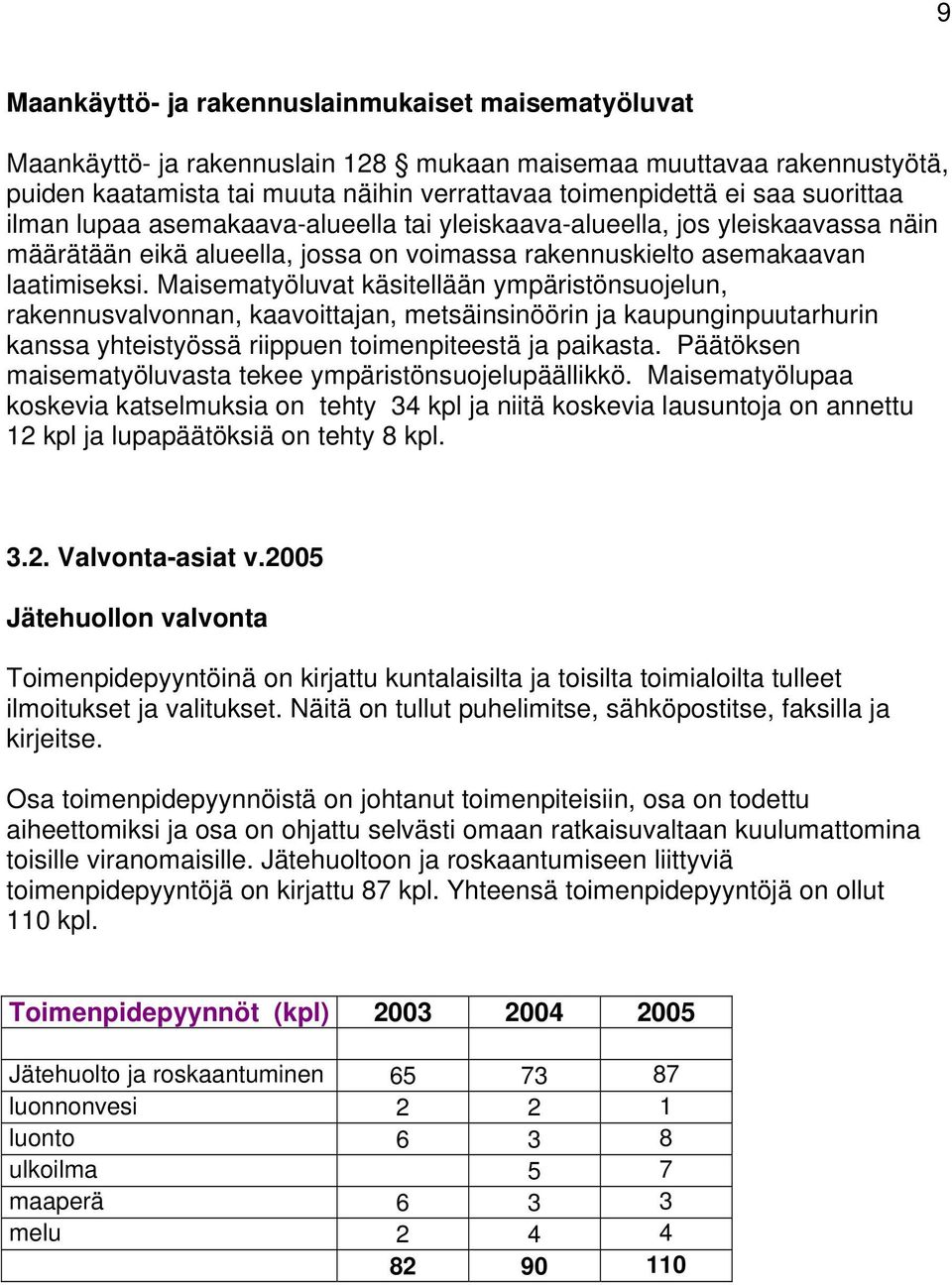 Maisematyöluvat käsitellään ympäristönsuojelun, rakennusvalvonnan, kaavoittajan, metsäinsinöörin ja kaupunginpuutarhurin kanssa yhteistyössä riippuen toimenpiteestä ja paikasta.