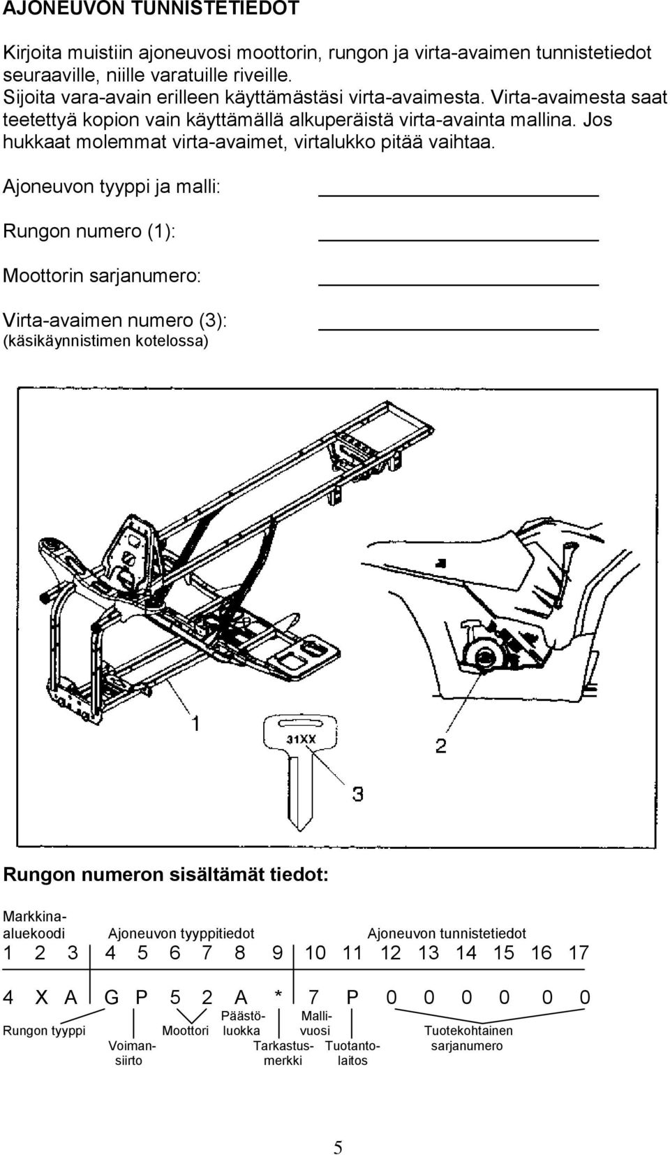 Jos hukkaat molemmat virta-avaimet, virtalukko pitää vaihtaa.