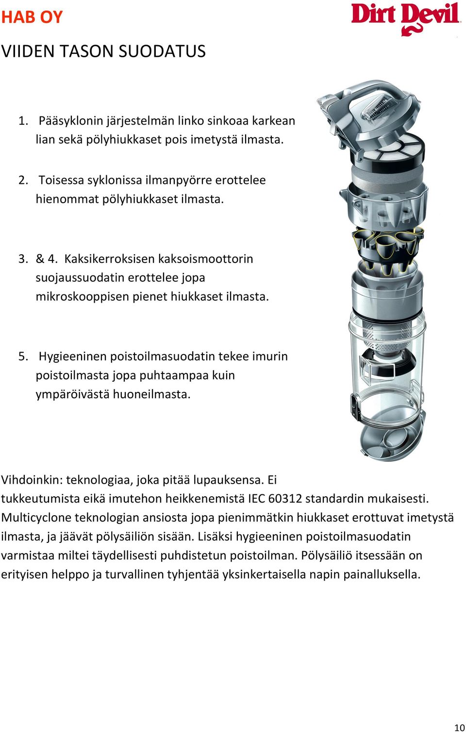 Hygieeninenpoistoilmasuodatintekeeimurin poistoilmastajopapuhtaampaakuin ympäröivästähuoneilmasta. Vihdoinkin:teknologiaa,jokapitäälupauksensa.