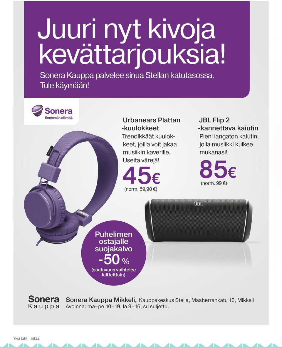 59,90 ) JBL Flip 2 -kannettava kaiutin Pieni langaton kaiutin, jolla musiikki kulkee mukanasi! 85 (norm.