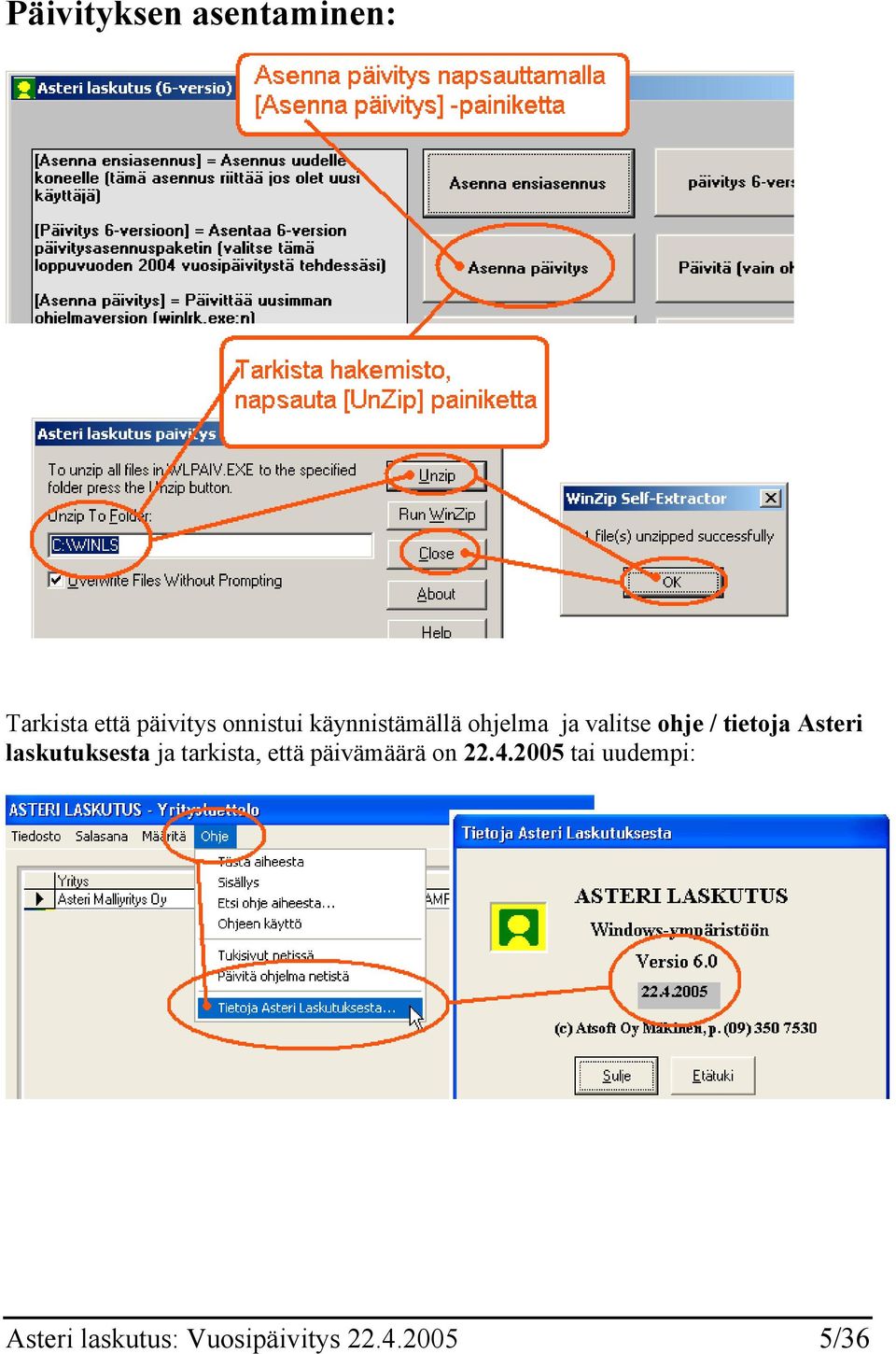 laskutuksesta ja tarkista, että päivämäärä on 22.4.