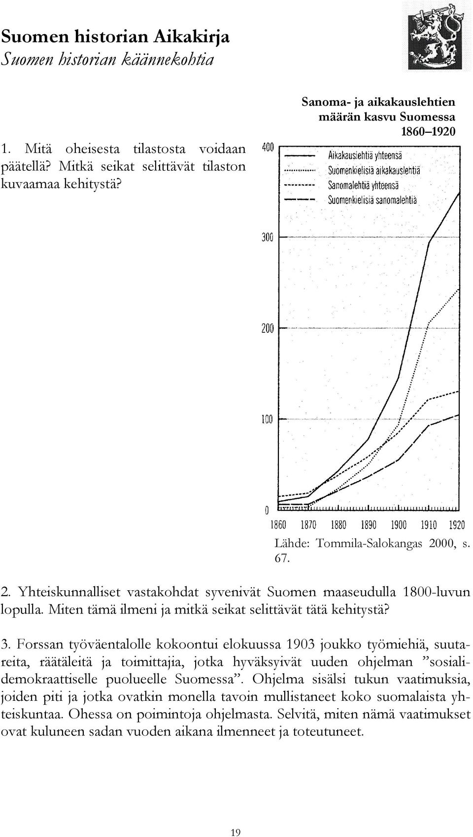 Miten tämä ilmeni ja mitkä seikat selittävät tätä kehitystä? 3.
