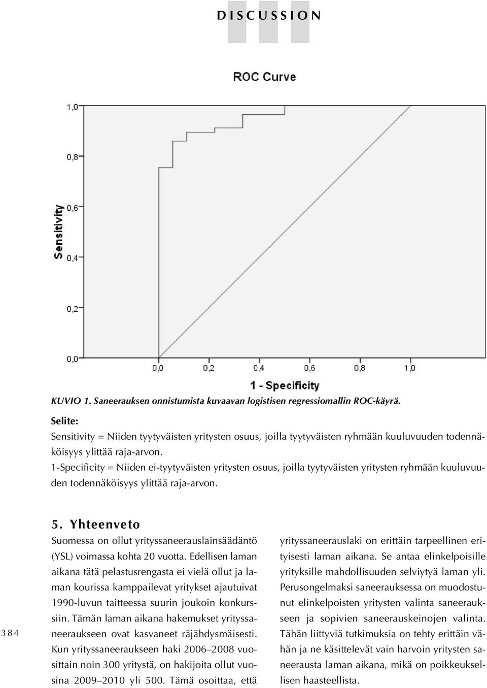 Selite: Selite: Sensitivity Niiden tyytyväisten yritysten osuus, joilla tyytyväisten ryhmään kuuluvuud Sensitivity = Niiden tyytyväisten yritysten osuus, joilla tyytyväisten ryhmään kuuluvuuden