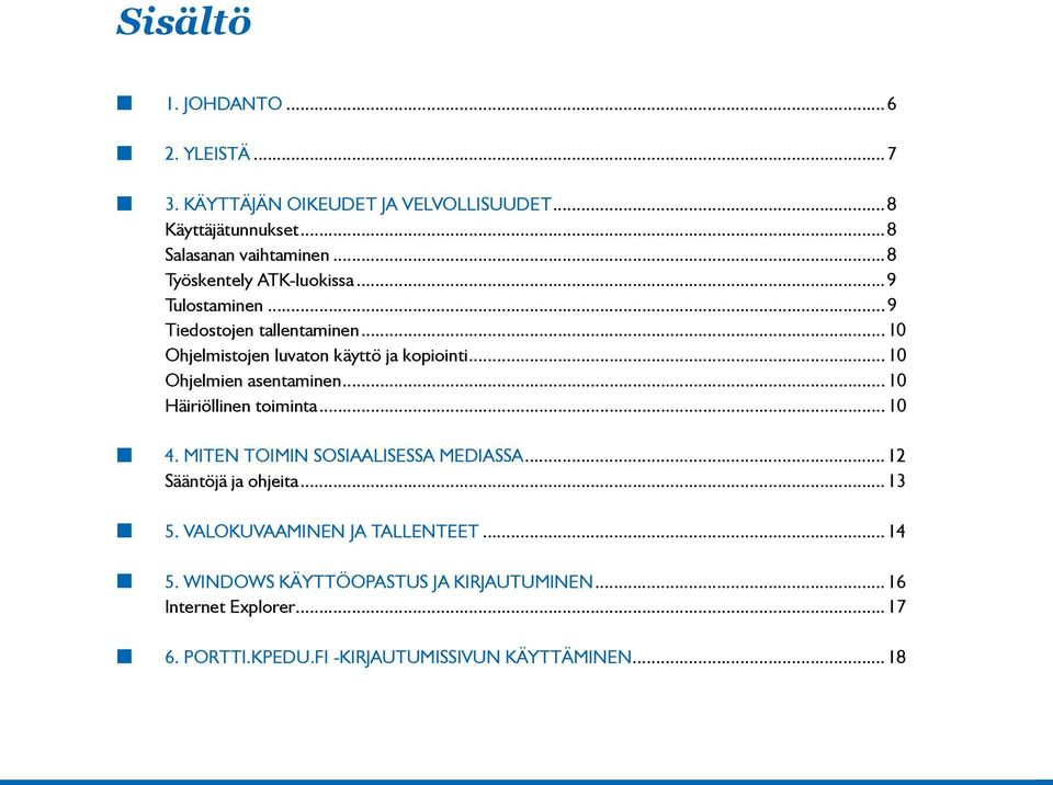 ..10 Ohjelmien asentaminen...10 häiriöllinen toiminta...10 4. MITEN TOIMIN SOSIAALISESSA MEDIASSA...12 Sääntöjä ja ohjeita...13 5.