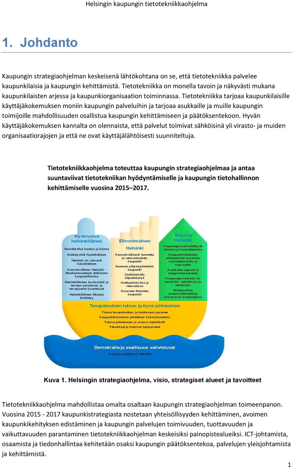 Tietotekniikka tarjoaa kaupunkilaisille käyttäjäkokemuksen moniin kaupungin palveluihin ja tarjoaa asukkaille ja muille kaupungin toimijoille mahdollisuuden osallistua kaupungin kehittämiseen ja