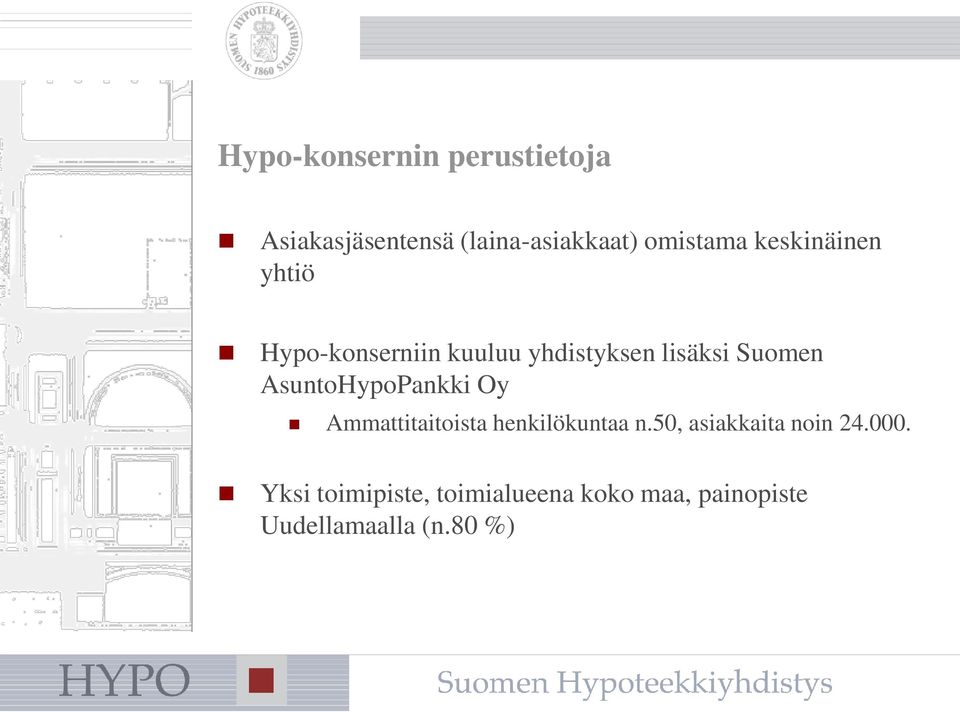 AsuntoHypoPankki Oy Ammattitaitoista henkilökuntaa n.