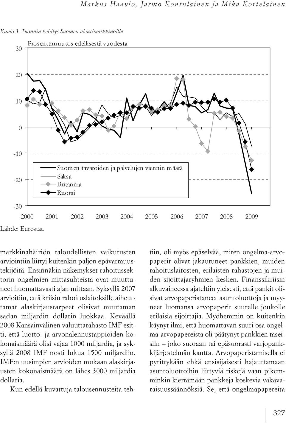 ensinnäkin näkemykset rahoitussektorin ongelmien mittasuhteista ovat muuttuneet huomattavasti ajan mittaan.