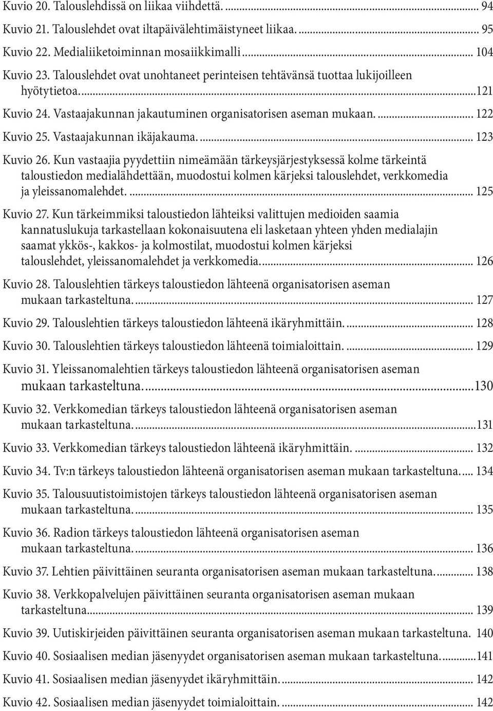 Vastaajakunnan ikäjakauma... 123 Kuvio 26.