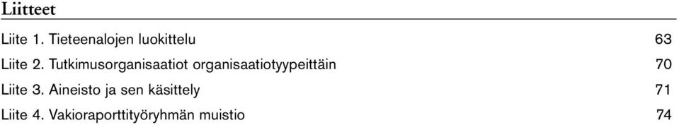 Tutkimusorganisaatiot organisaatiotyypeittäin