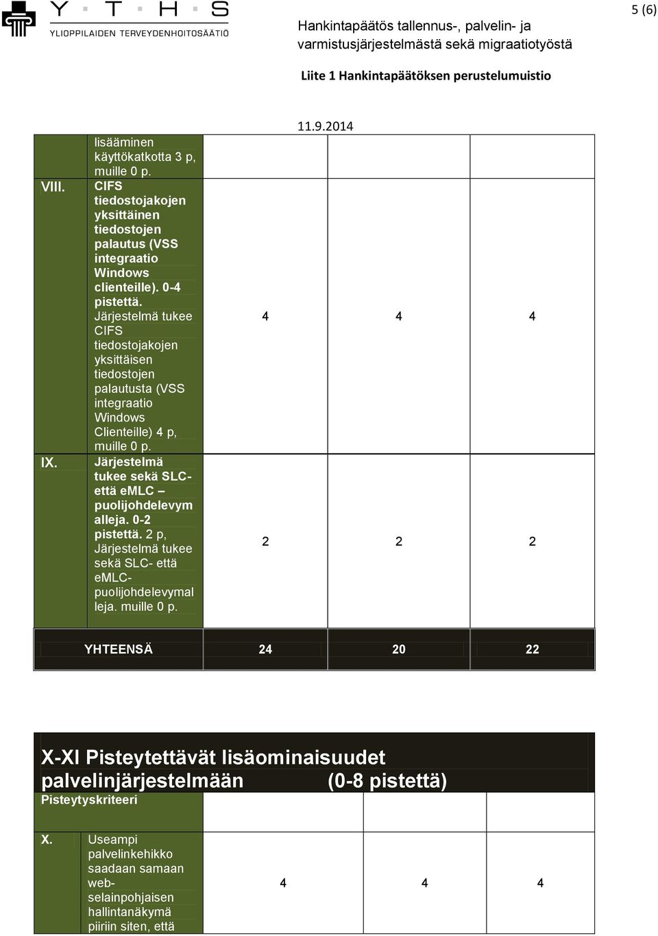 Järjestelmä tukee CIFS tiedostojakojen yksittäisen tiedostojen palautusta (VSS integraatio Windows Clienteille) 4 p, muille 0 p. Järjestelmä tukee sekä SLCettä emlc puolijohdelevym alleja.