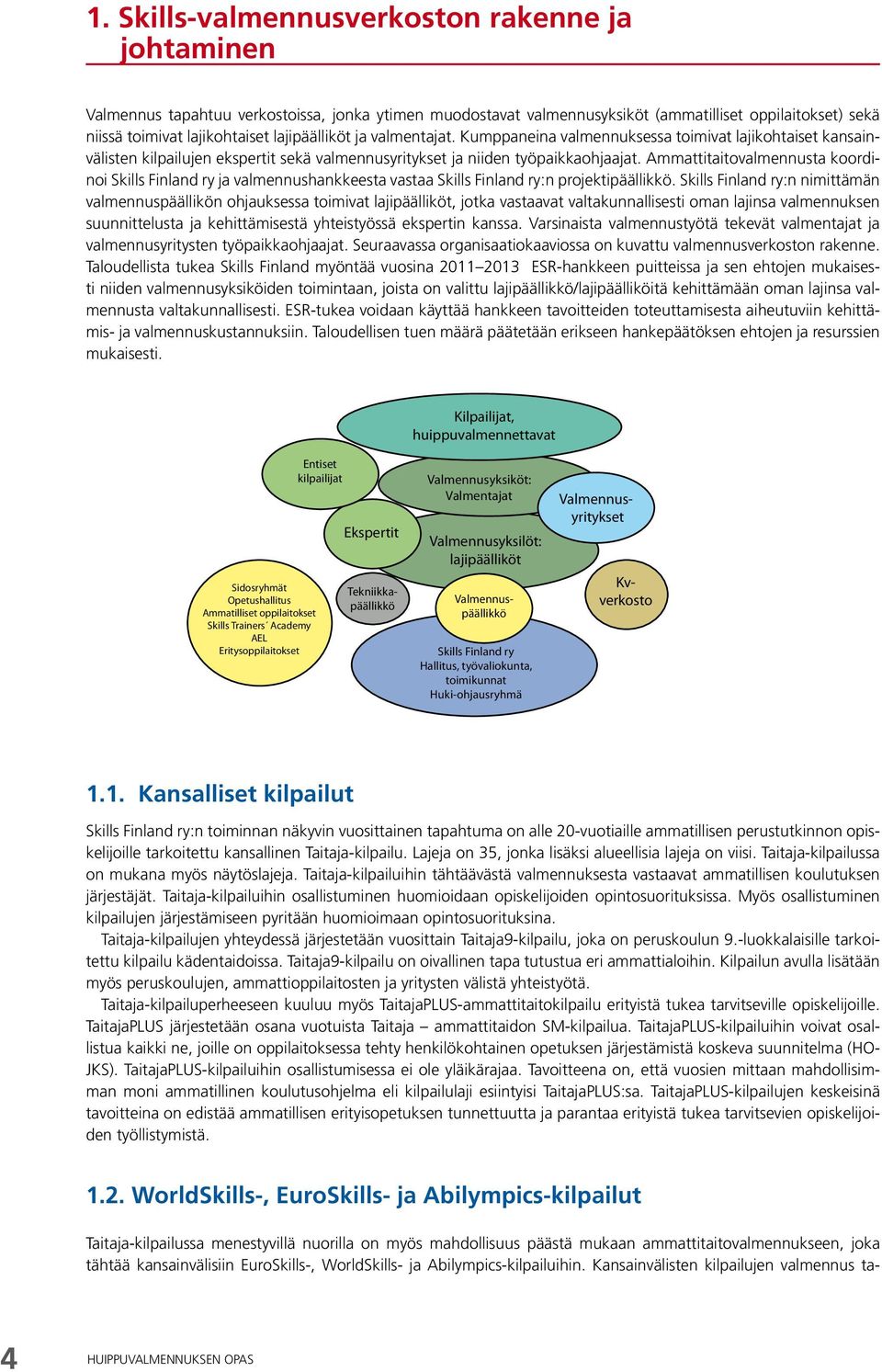 Ammattitaitovalmennusta koordinoi Skills Finland ry ja valmennushankkeesta vastaa Skills Finland ry:n projektipäällikkö.