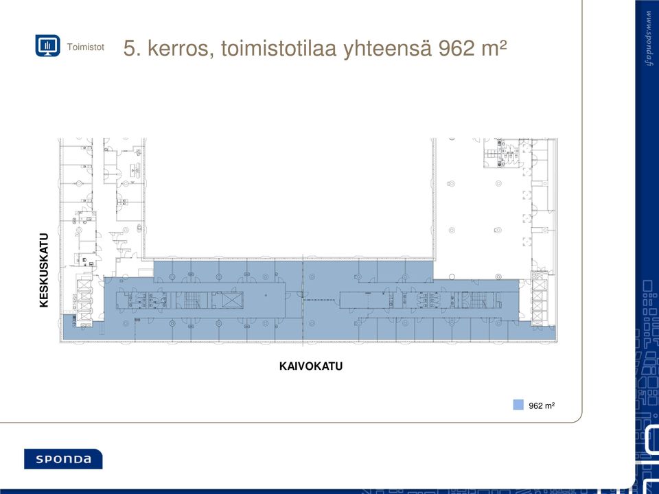 yhteensä 962 m²