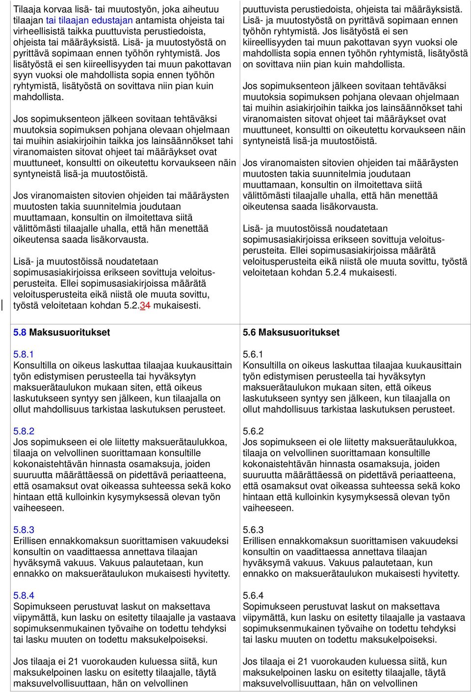 Jos lisätyöstä ei sen kiireellisyyden tai muun pakottavan syyn vuoksi ole mahdollista sopia ennen työhön ryhtymistä, lisätyöstä on sovittava niin pian kuin mahdollista.